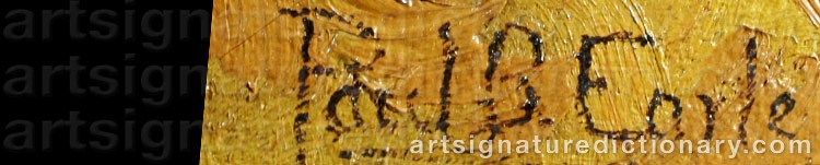 Authentic signature by Paul Bernard EARLE on  artwork