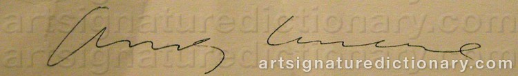 Signature by Andy WARHOL