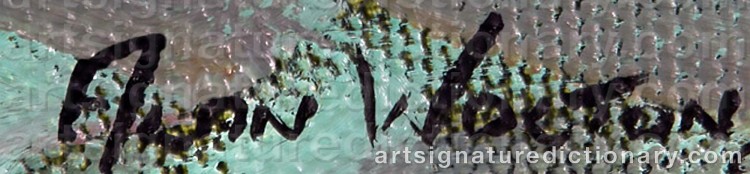 Authentic signature by Alan WOLTON on Painting/Watercolour artwork