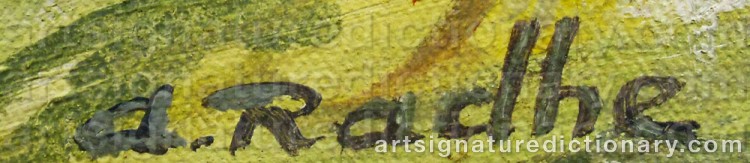 Authentic signature by Anders RADHE on  artwork
