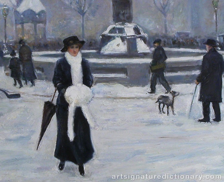 Close-up details showing Paul FISCHER signature forgery characteristics