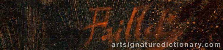 Authentic signature by Fernand PAILLET on  artwork