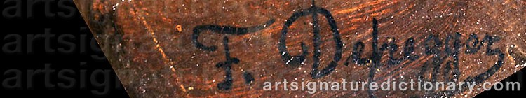 Authentic signature by Franz Von DEFREGGER on artwork