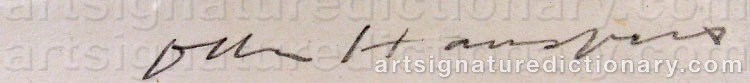 Authentic signature by Olle HANSPERS on artwork