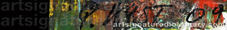 Authentic signature by Peter Kyst HØJBO on artwork