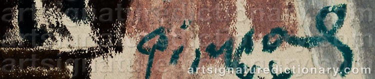 Authentic signature by Hans Robert PIPPAL on artwork