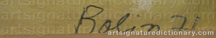 Signature by Gustave BOLIN