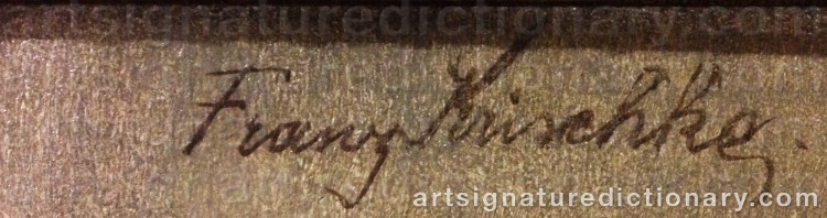 Signature by Franz KRISCHKE