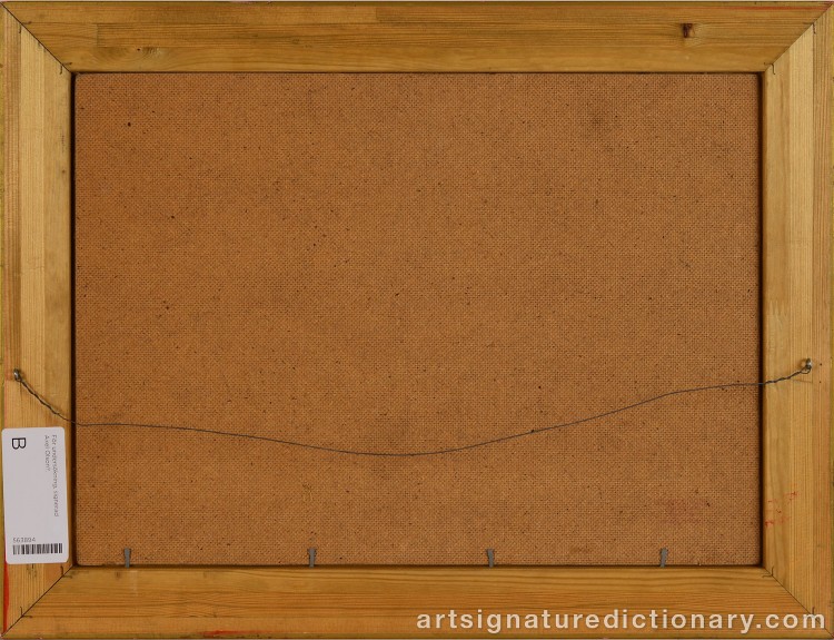 Close-up details showing Axel OLSON signature forgery characteristics