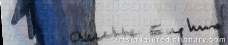 Authentic signature by Anette ENGLUND on  artwork