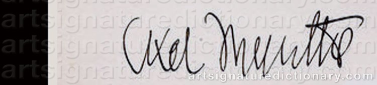 Authentic signature by Axel MUNTHE on artwork