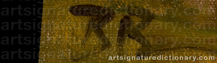 Authentic signature by Brian BLOOD on Painting/Watercolour artwork