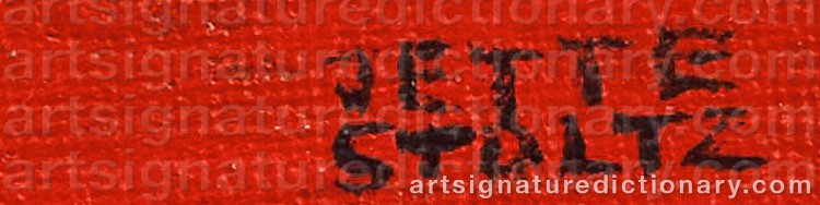 Signature by Gertrud Birgitta ‘Jette’ STOLTZ