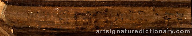 Authentic signature by Nicolaes De GISELAER on  artwork