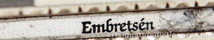 Authentic signature by Kaj EMBRETSÉN on Other artwork