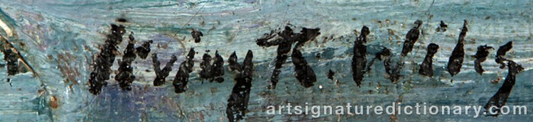 Authentic signature by Irving Ramsay WILES on Painting/Watercolour artwork