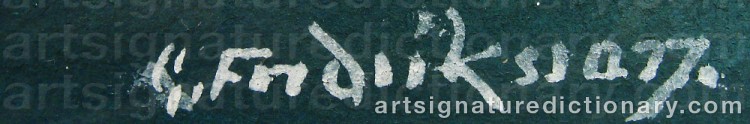 Signature by Gustav FREDRIKSSON