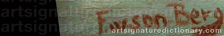 Signature by Folke ‘F W-Son’ WILHELMSSON-BERG