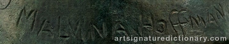 Authentic signature by Malvina Cornell HOFFMAN on artwork