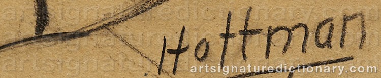 Authentic signature by Ruth Erb HOFFMAN on  artwork