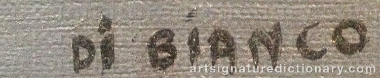 Authentic signature by Pascual DI BIANCO on Painting/Watercolour artwork