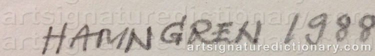 Signature by Hans HAMNGREN
