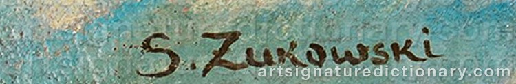 Authentic signature by Stanislaw ZUKOWSKI on  artwork