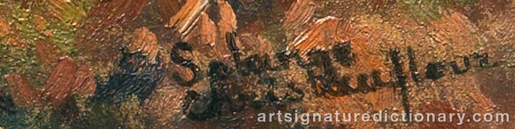 Authentic signature by Solange CHRISTAUFLOUR on Painting/Watercolour artwork