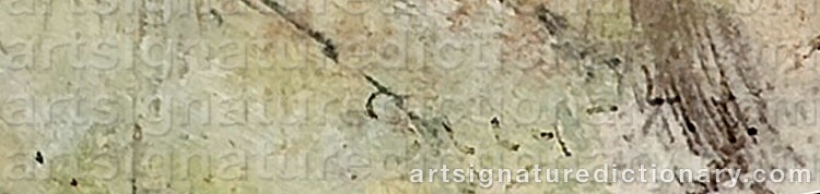 Authentic signature by Stig FREDRIKSSON on  artwork