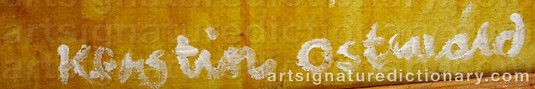 Authentic signature by Kerstin OSTWALD on artwork