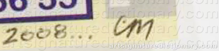 Authentic signature by Chris MARTIN on  artwork