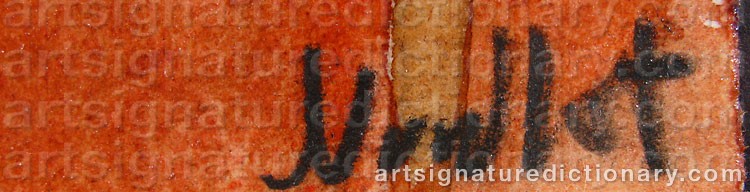 Authentic signature by Leif NORDLÖF on artwork