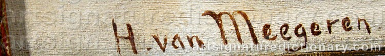 Authentic signature by Han Van MEEGEREN on  artwork