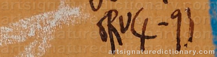 Authentic signature by Oruc CAKMAKLI on Painting/Watercolour artwork