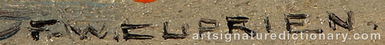 Authentic signature by Frank William CUPRIEN on Painting/Watercolour artwork