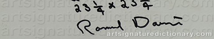 Authentic signature by Ronald Wendel ‘Ron’ DAVIS on Sculpture artwork