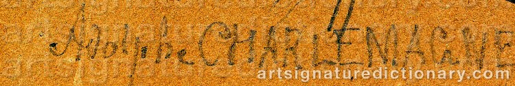 Signature by Adolphe Iosifovich CHARLEMAGNE
