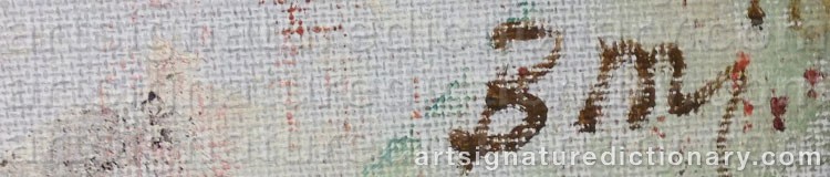 Authentic signature by Brittmari ‘Bmj’ JACOBSON on artwork