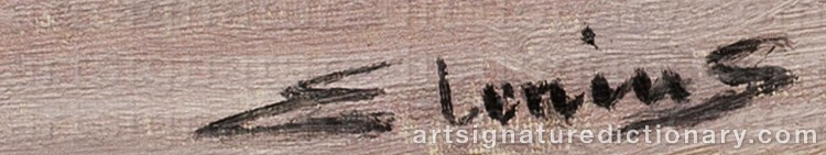 Authentic signature by Erik ELENIUS on  artwork