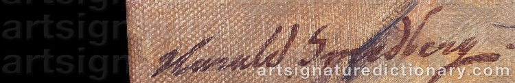Authentic signature by Harald SMEDBERG on artwork