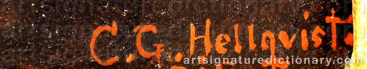 Signature by Carl Gustaf HELLQVIST