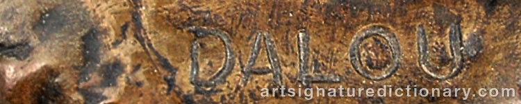 Authentic signature by Aime Jules DALOU on Sculpture artwork