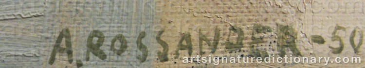 Signature by Armand ROSSANDER