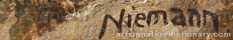 Authentic signature by Edward H. NIEMANN on  artwork