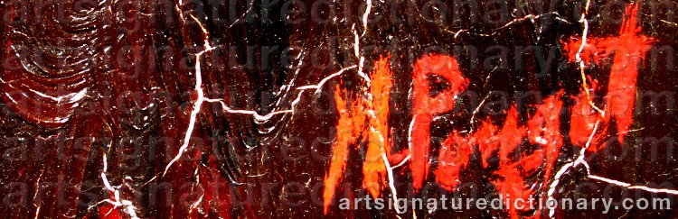 Authentic signature by Marcel POUGET on  artwork