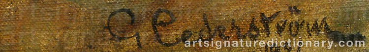 Signature by Gustaf CEDERSTRÖM