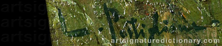 Authentic signature by Luca POSTIGLIONE on  artwork