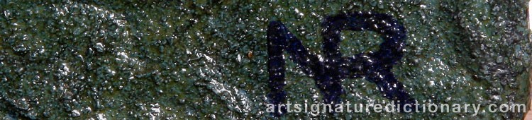 Authentic signature by Nils RYKKEN on  artwork