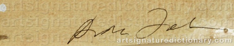 Authentic signature by Boris ZATS on  artwork
