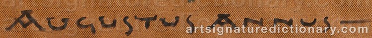 Authentic signature by Augustus ANNUS on  artwork